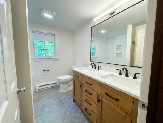 Plymouth Bathroom Remodel from door entrance