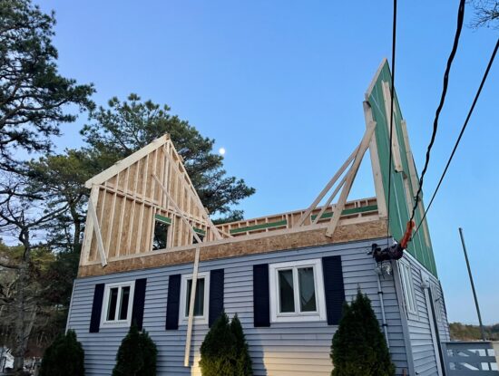 Gable framing for summer cottage home addition