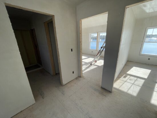 Boarded and Plastered walls for Home Addition in Plymouth