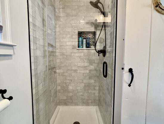 Remodeled First Floor Bathroom Shower