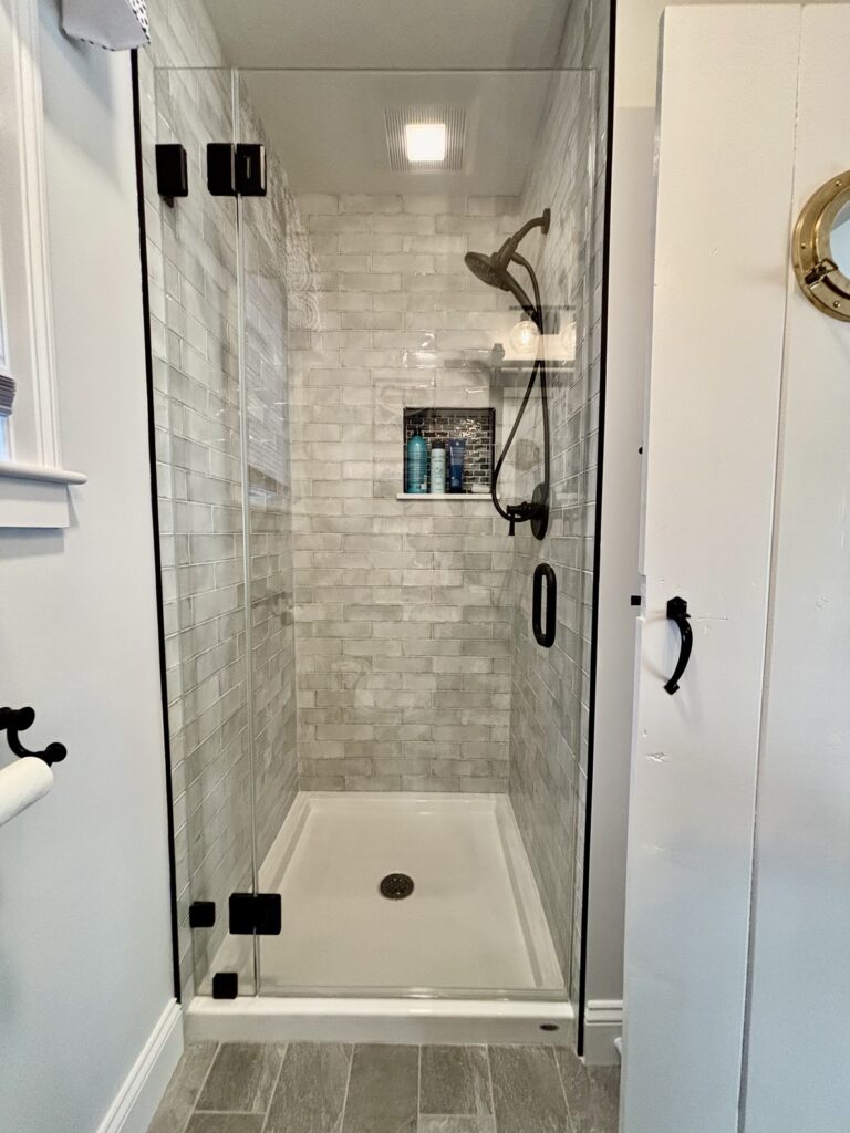 Remodeled First Floor Bathroom Shower