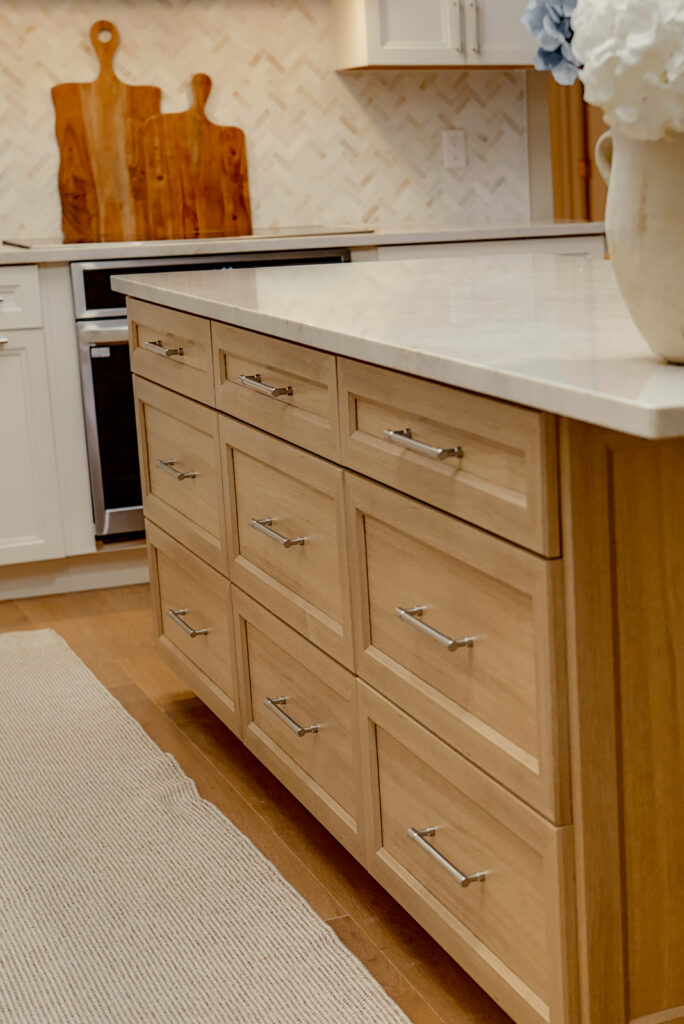 Kingston kitchen remodel island cabinets with organized storage for pots, pans, and utensils